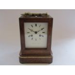 A 19th Century rosewood cased French mantel clock with Roman enamelled dial signed Savoine, Paris,