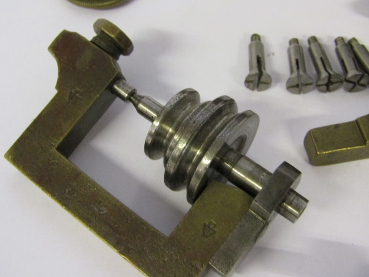 Assorted horological turns with brass and steel collets, - Image 4 of 5