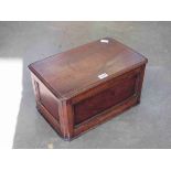 A Victorian mahogany coal box with tin liner