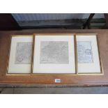 Three late 18th ,early 19th gilt framed maps of Switzerland,