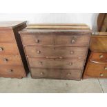 A Victorian mahogany two over three chest of drawers a/f