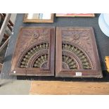 A pair of 19th Century Continental carved oak panels