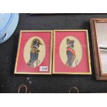 Two Military dress silhouettes and an 1829 map of Asia (3)