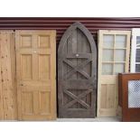 A Gothic oak arch top door