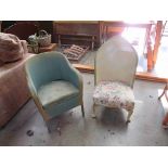 Two Lloyd Loom style chairs