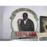 A Jazz Corner Birdland plaster wall plaque