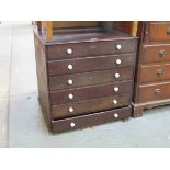 A George III mahogany six drawer specimen chestn