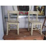 Two Irish painted children's chairs