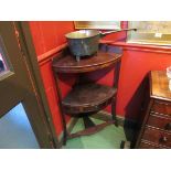 A 19th Century mahogany corner washstand