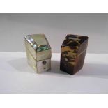 Two Georgian trinket boxes in tortoiseshell and mother-of-pearl