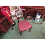 A Victorian mahogany balloon back dining chair
