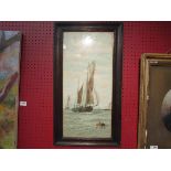 A pair of prints depicting maritime scenes. Framed and glazed.