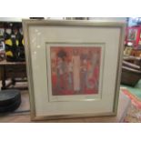 JAMES CATFORD (XX/XXI): A framed and glazed limited edition print of figures. Pencil signed and No.