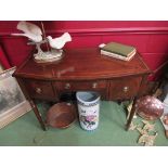 An early 19th Century mahogany bow front sideboard of small proportions,
