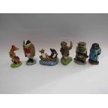 A set of six Wade "Wind in the Willows" figures including Mole,