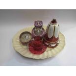 Royal Doulton: The Kirkwood platter along with two pieces of millefiori glass etc a/f