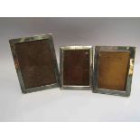 Three silver photo frames a/f