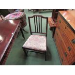 A George III mahogany stick back dining chair