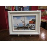 KEN CURTIS: An acrylic on board depicting Pin Mill,