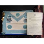 A briefcase containing Masonic robes