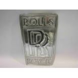 A reproduction Rolls Royce silver coloured director plaque,