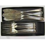 A set of twelve EPNS knives and forks