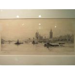 FRANK HARDING (b. 1935): An etching "Westminster", 17.