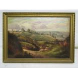 An oil on canvas of view over Mousehold heath 1884. 39cm x 59.