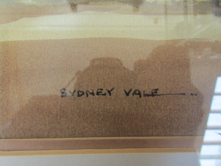 SYDNEY VALE (1916-1991): Cows in a valley. Watercolour. - Image 2 of 4