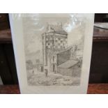 Great Yarmouth Tower Ramparts Norfolk 1816 etching by John Sell Cotman, 22.5cm x 18.