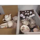 Three part tea sets including Adderley and Regency