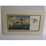 Two Keith Woodcock limited edition prints: Handley Page HP42 Heracles and Lancaster BIIIs of No.