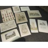 Norfolk topographical engravings of Barnham Broom Hall,