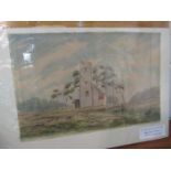 MARTIN HARDIE (1875-1952) Breckland Church in Norfolk, watercolour, signed lower left, 40cm x 26.