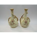 A pair of Germany Worcester style vases, 24cm tall,