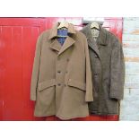 Two gent's 1960's car coats to include Odermark mohair wool style