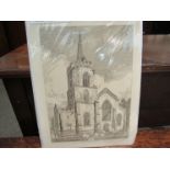 Upwell Church Norfolk, etching by John Sell Cotman, 28.