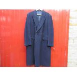 A Savoy Tailors Guild navy cashmere double breasted overcoat