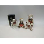 Four Royal Crown Derby teddy figures and another (5)