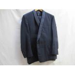 A gent's midnight blue evening two piece suit with a silk shawl collar