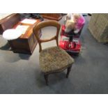 A Victorian Shoolbred mahogany LNER station master's/clerks desk chair with overstuffed seat,