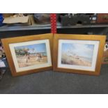 A pair of impressionist style lithographs after French artist René Legrand (1923-1996) of children