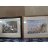 A limited edition print by Clive Madgwick of country house 219/250 and another by Pam Powell of