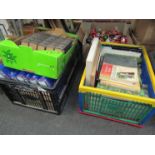 A crate of assorted books, fiction and non fiction including "A Manual of Historic Ornament",