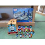 A Fisher Price Thomas & Friends Thomas' Daring Drop! set together with mixed Thomas diecast and
