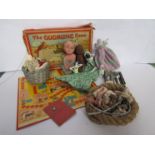 Vintage games and toys including "The Gugnunc Game" The Lucky Na'Poo Mascot by Willow pottery