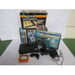 A Sega Master System II, Ingersoll Multi-Coloursport TV game, Binatone colour TV game,