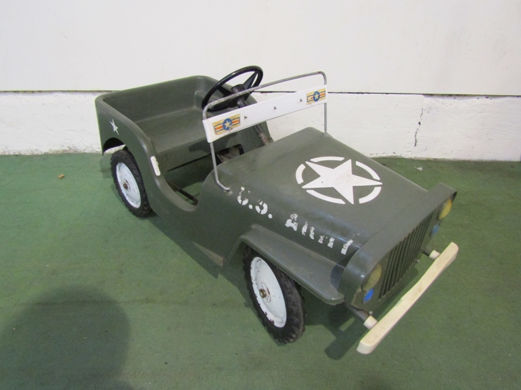 A Biemme US Army Willy's Jeep plastic pedal car