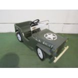 A Biemme US Army Willy's Jeep plastic pedal car