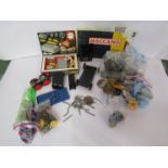 A box of assorted loose Meccano including motor,